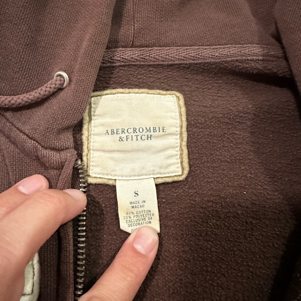 Brown A&F half zip